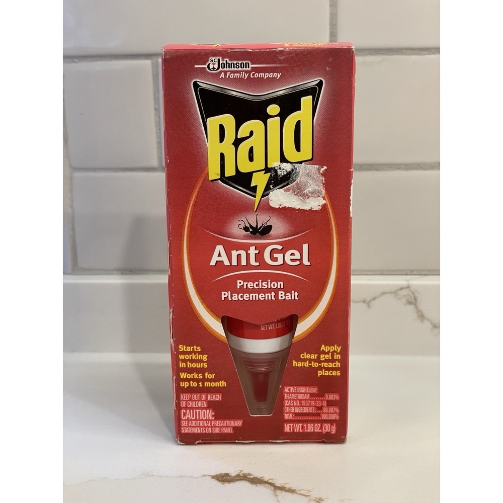 Raid Ant Gel Precision Placement Bait Clear Quick Act Lasts 1 Month 1.06 oz READ